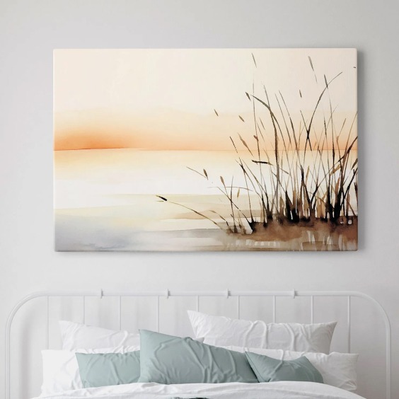 Интерьерная картина "Утренняя гладь" на холсте, большая, размер 60х90 см #8