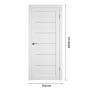 Дверное полотно Atum 5 Snow со стеклом White Cloud, 700х2000 мм