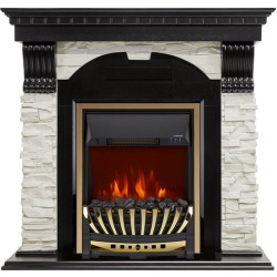 Каминокомплект Dublin - Венге / Сланец белый с очагом Aspen Gold