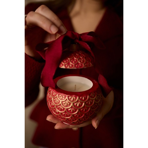 Свеча Red Christmas ball [ В ожидании волшебства ] #2