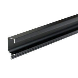Ручка-профиль торцевая AQ C-line heavy 5000 мм, Черный матовый