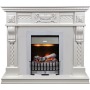 Каминокомплект Corsica - Матовый белый (Ширина 1100) с очагом Danville Chrome FB2