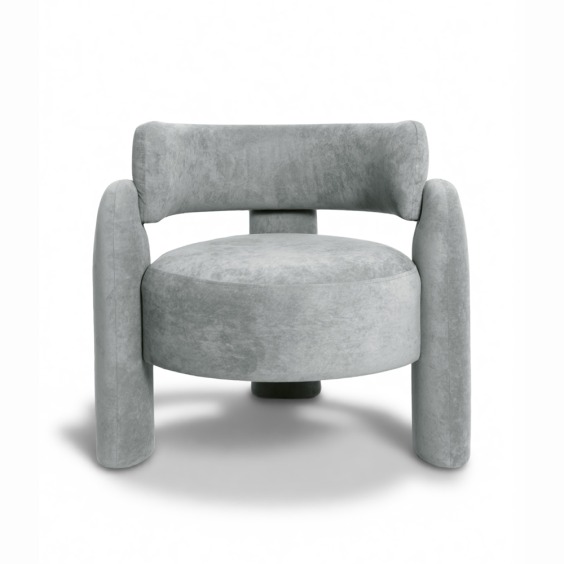 Голубое кресло велюровое Холд доув #1