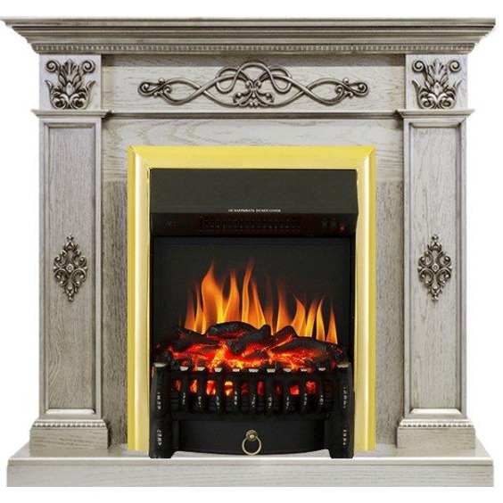 Каминокомплект Derby - Old silver с очагом Fobos FX Brass #1