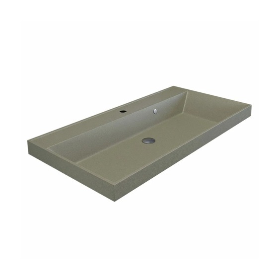 Раковина для ванной кварцевая Uperwood Classic Quartz 90х45х15 см, бежевая матовая, десерт #2