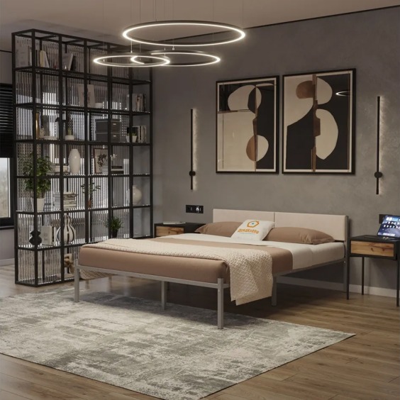Комплект кровать Лофт 160х190 серый vel beige RS-1 160 #3