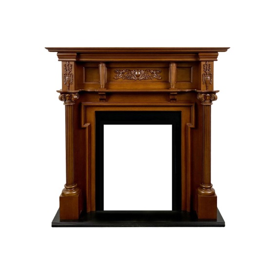 Каминокомплект Oxford - Орех с очагом Aspen Gold #2 Каминокомплект Oxford - Орех с очагом Aspen Gold #2