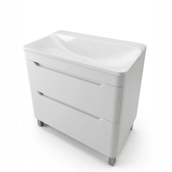 Тумба под раковину для ванной Uperwood Ocean напольная, 80 см, белая, 2 ящика #6