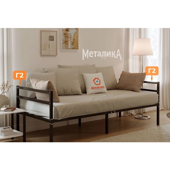 Основание база кровати Металика 80х190 см, Черный металл #6