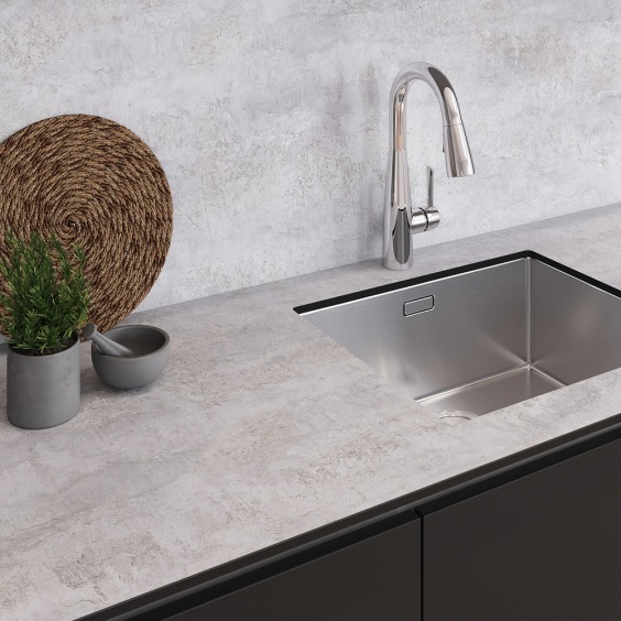 Фартук на стену Компакт-плита HPL Sagora Цемент светлый 0631/S, 3050 x 1320 x 4 мм #2 Фартук на стену Компакт-плита HPL Sagora Цемент светлый 0631/S, 3050 x 1320 x 4 мм #2