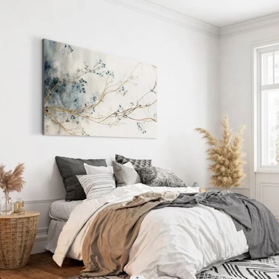 Картина на стену большая на холсте интерьерная "Цветущие ветви" 60х90 см #6