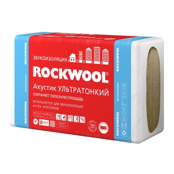 Утеплитель Rockwool Акустик Баттс Ультратонкий 1000х600х27 мм, 12 шт. уп #8