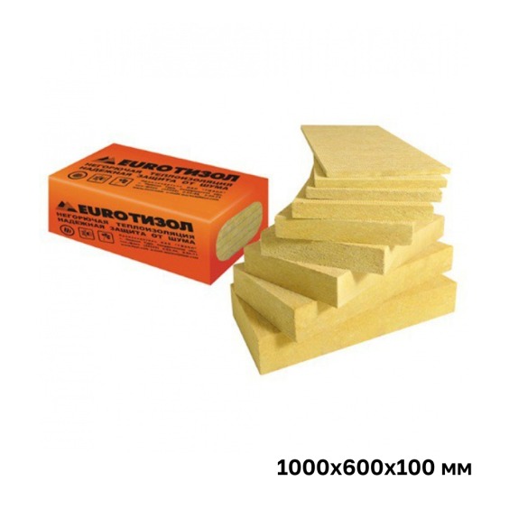 Утеплитель Тизол Евро-Блок 60 1000х600х100 мм, 5 шт. уп #1
