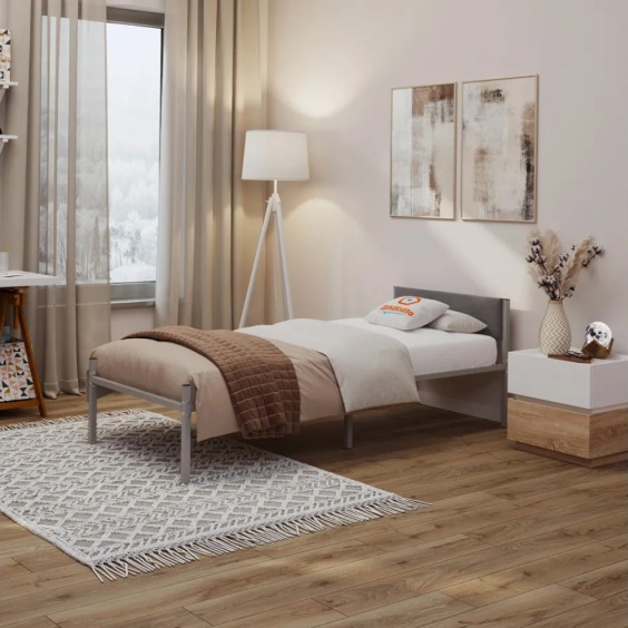 Комплект кровать Металика Б80Х200+Г2 Цвет Серый + vel-RS-15-80 #3 Комплект кровать Металика Б80Х200+Г2 Цвет Серый + vel-RS-15-80 #3