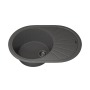 Кухонная мойка кварцевая Uperwood Quartz UPD-02-03, овальная, серая