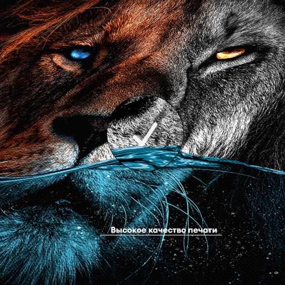 Картина на стену большая на холсте интерьерная "Царь зверей", размер 60х90 см #4