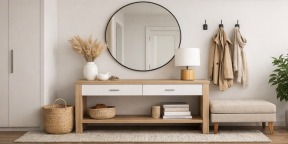Как выбрать консоль под зеркало в прихожую: практичность и стиль в одной тумбе