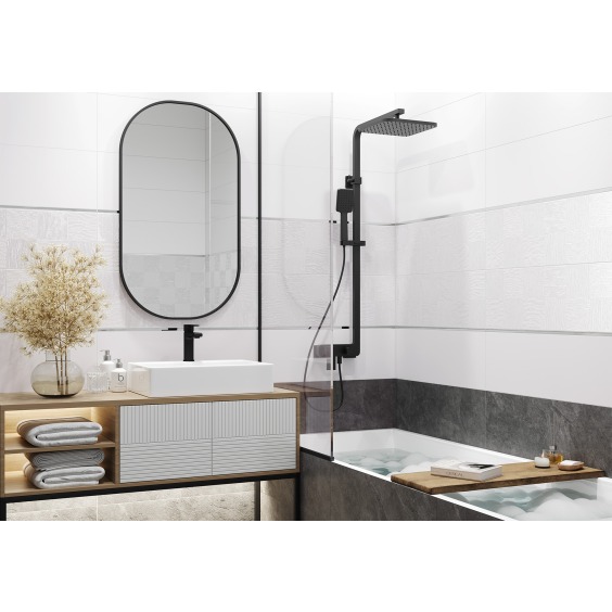 Delacora Grafito White WT15GRF00R Плитка настенная 246*740 (7 шт в уп/53,508 м в пал)  #2