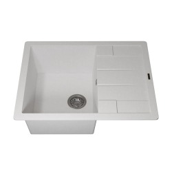 Кухонная мойка кварцевая Uperwood Quartz UPD-03-01, прямоугольная, белая