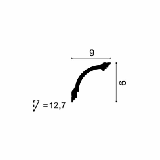 Плинтус потолочный CB512N Orac из полиуретана, 2000х90х90 мм #2 Плинтус потолочный CB512N Orac из полиуретана, 2000х90х90 мм #2