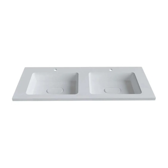 Раковина для ванной Uperwood Modul 122х45х12 см, белая глянцевая #1
