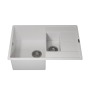 Кухонная мойка кварцевая Uperwood Quartz UPD-05-01, прямоугольная двухсекционная, белая