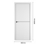 Дверное полотно Urban 1 Emalex Ice BM BEx4, 600х2000 мм