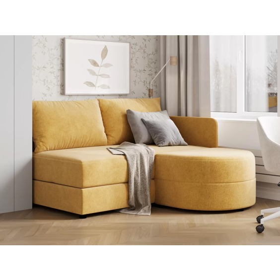 Прямой диван Стелс Горчичный, рогожка #5 Прямой диван Стелс Горчичный, рогожка #5