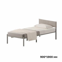 Комплект Лофт кровать 90х190 серая с кремовым чехлом тк 05
