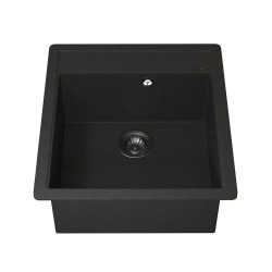 Кухонная мойка кварцевая Uperwood Quartz UPD-07-04, прямоугольная, черная