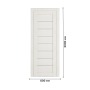 Дверь межкомнатная DK-Doors D-11 Эшвайт/Матовое стекло, 2000х600, Полотно