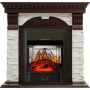 Каминокомплект Dublin - Темный дуб / Сланец белый с очагом Majestic FX M Black