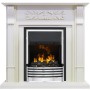 Каминокомплект Venice - Фактурный белый с очагом Flagstaff