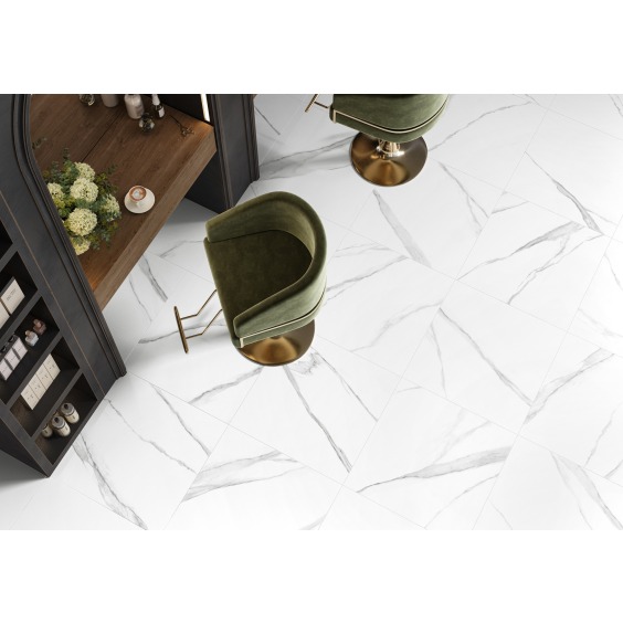 Delacora Life Calacatta D60239M Керамогранит матовый  600*600 (4 шт в уп/43,2  м в пал) #2