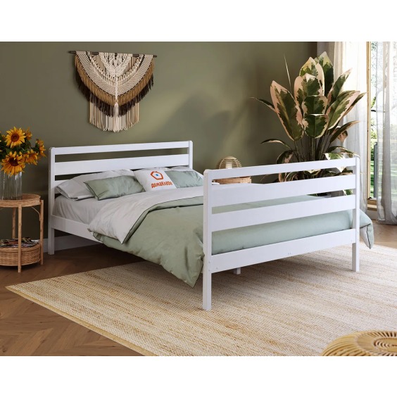 Комплект кровать Лето База 120x190+В3+В3, обработка белый #3