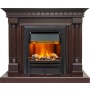 Каминокомплект Dallas - Темный дуб с очагом Brookline Black