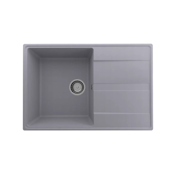 Мойка для кухни кварцевая Ulgran Quartz Prima 750-05, бетон #1