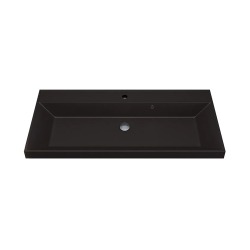 Раковина для ванной кварцевая Uperwood Classic Quartz 100х45х15 см, коричневая матовая, трюфель