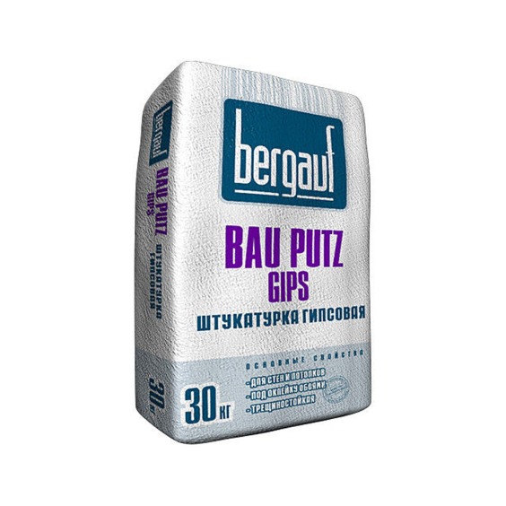 Штукатурка гипсовая Bergauf Bau Putz Gips 30 кг. #1