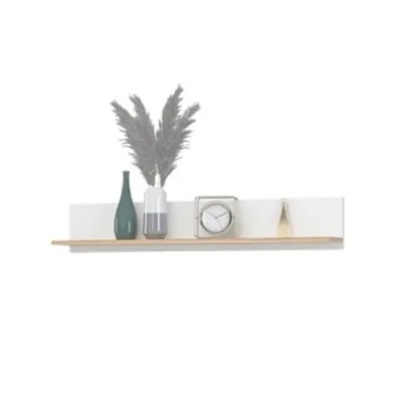 Полка Юкки ПЛ 2 1200 (1200х200х166) Корпус Белый/Дуб делано #1