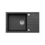 Alveus Intermezzo 130 Granital Carbon-G91 780X480X200 1X в комплекте с сифоном 111729 кухонная мойка