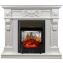 Каминокомплект Corsica - Матовый белый (Ширина 1100) с очагом Majestic FX M Black