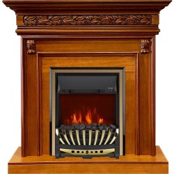 Каминокомплект Valletta - Орех с очагом Aspen Gold