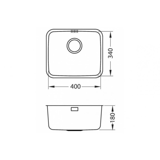 Alveus Luno 20 SAT 90 FI 340X400 кухонная мойка #3