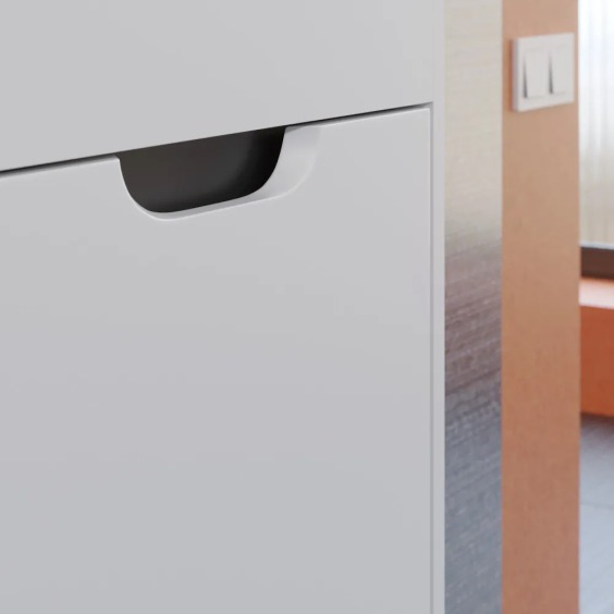 Тумба под раковину для ванной подвесная Uperwood Modul 50х21х60 см, белая/графит #10