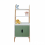 Стеллаж детский ЛуЛу, 600х1475х380 мм, Кипарисовый зеленый