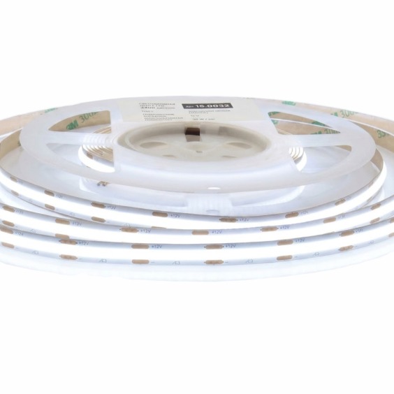 Лента светодиодная AQ Led-Line COB, 480 LED/м 12V 14W/м 8 мм IP20 Холодный белый (6300-6700 К), 5 м (15.0032) #1
