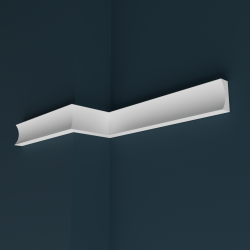 Молдинг гипсовый М04, 1000х25х10