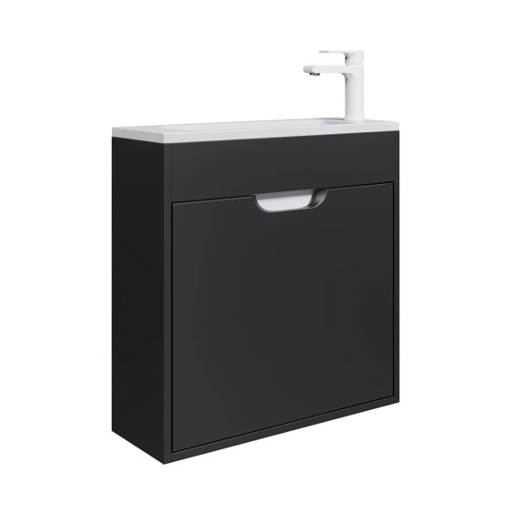 Тумба под раковину для ванной подвесная Uperwood Modul 60х21х60 см, черная матовая #2