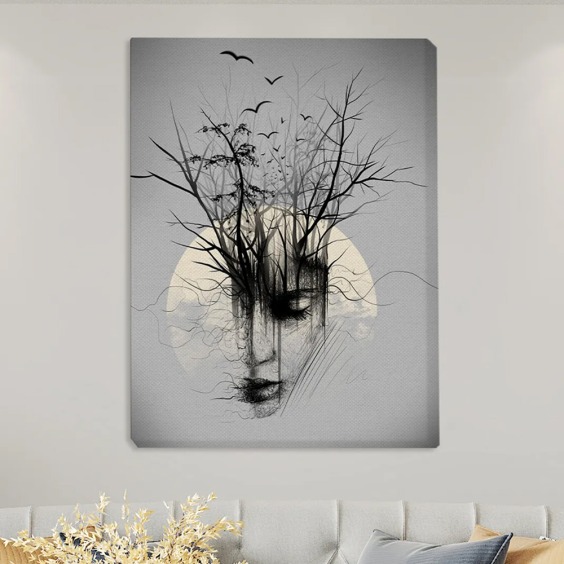 Картина на стену большая на холсте интерьерная "Метаморфоза", размер 60х40 см #1